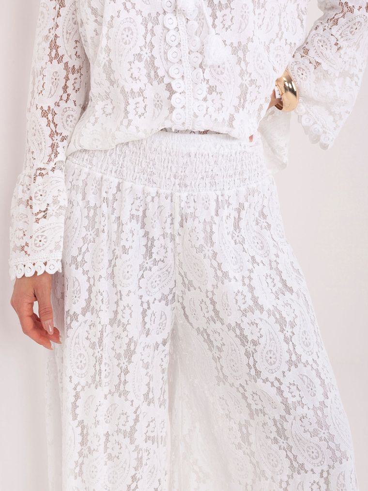 Spodnie damskie, białe, Italy Moda
