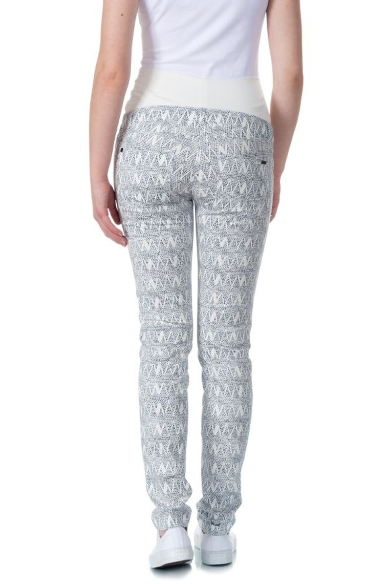 Spodnie damskie, ciążowe, slim, białe, Bellybutton