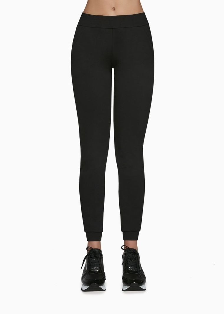 Spodnie damskie, czarne, Claudia, Bas Bleu