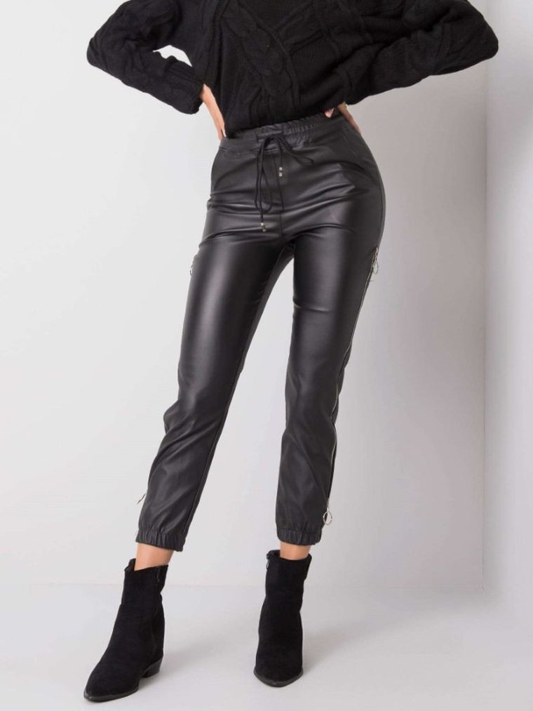 Spodnie damskie, czarne, Italy Moda