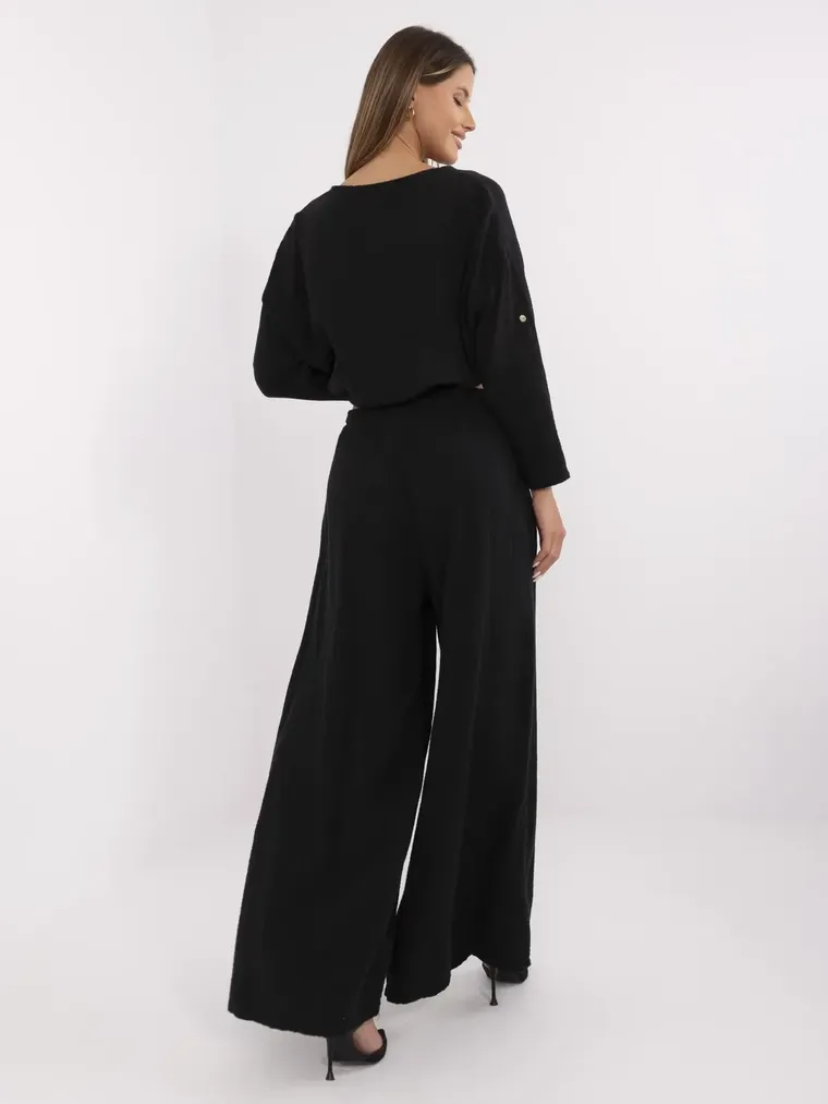 Spodnie damskie, czarne, Italy Moda