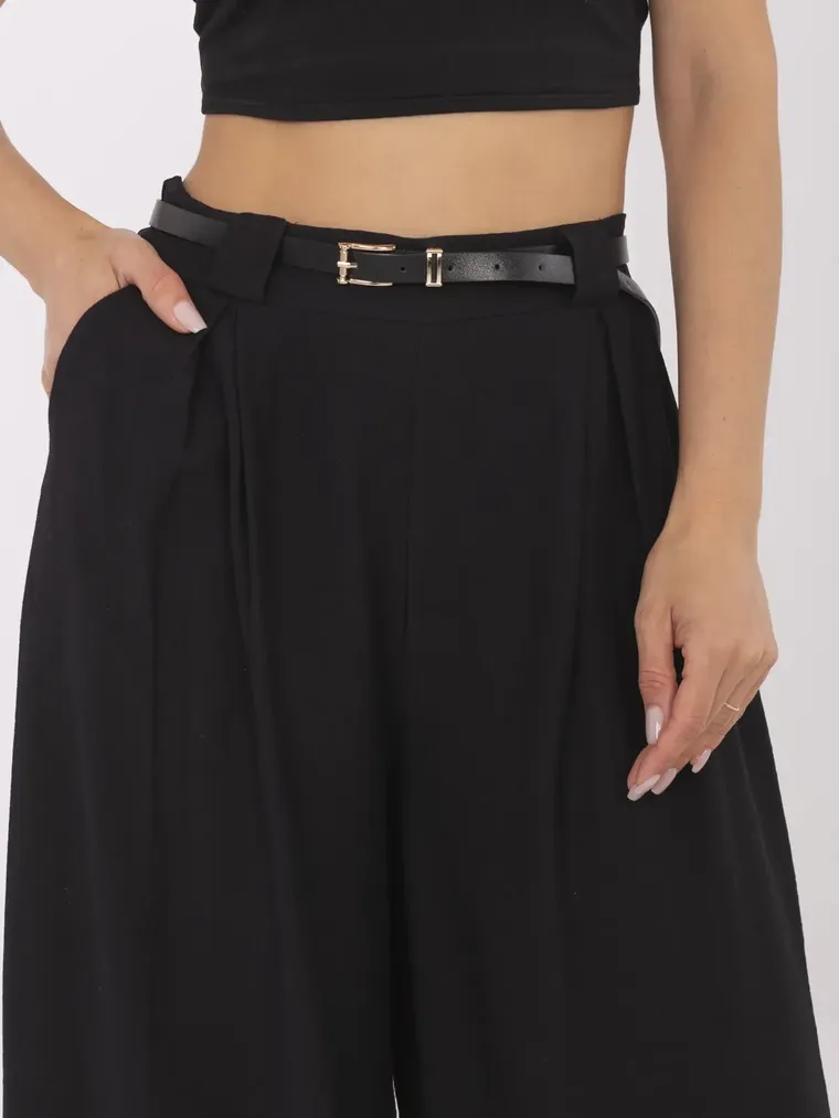 Spodnie damskie, czarne, Italy Moda