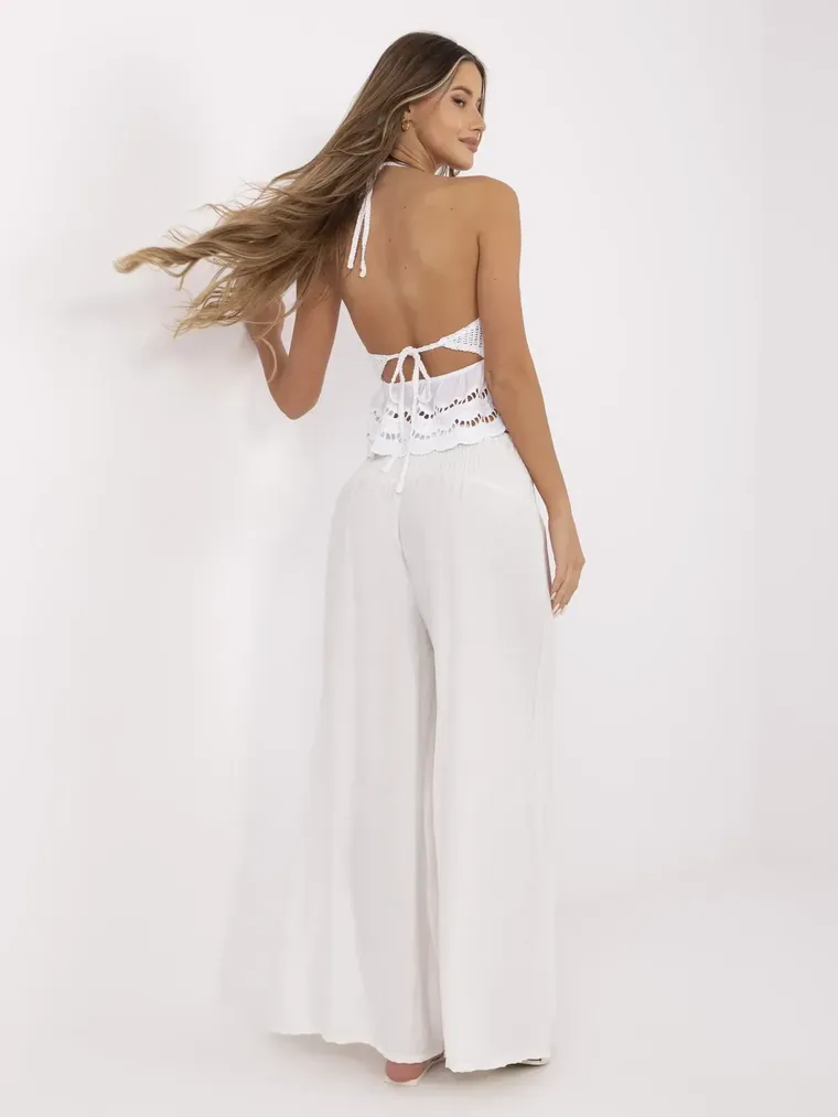 Spodnie damskie, ecru, Italy Moda