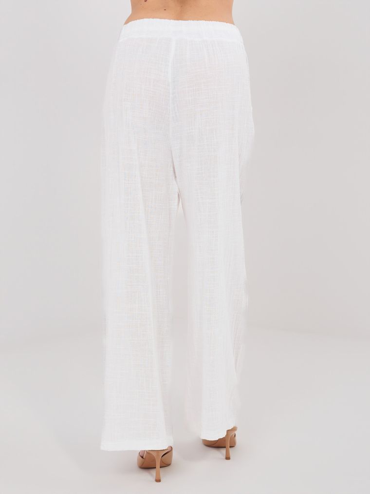 Spodnie damskie, ecru, Italy Moda