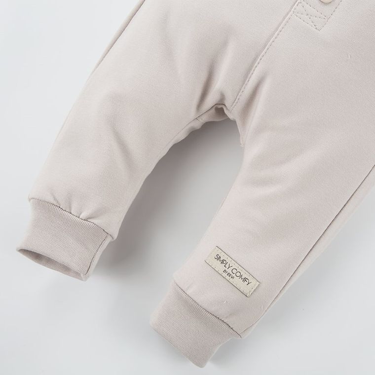 Spodnie dresowe chłopięce, beżowe, Eevi