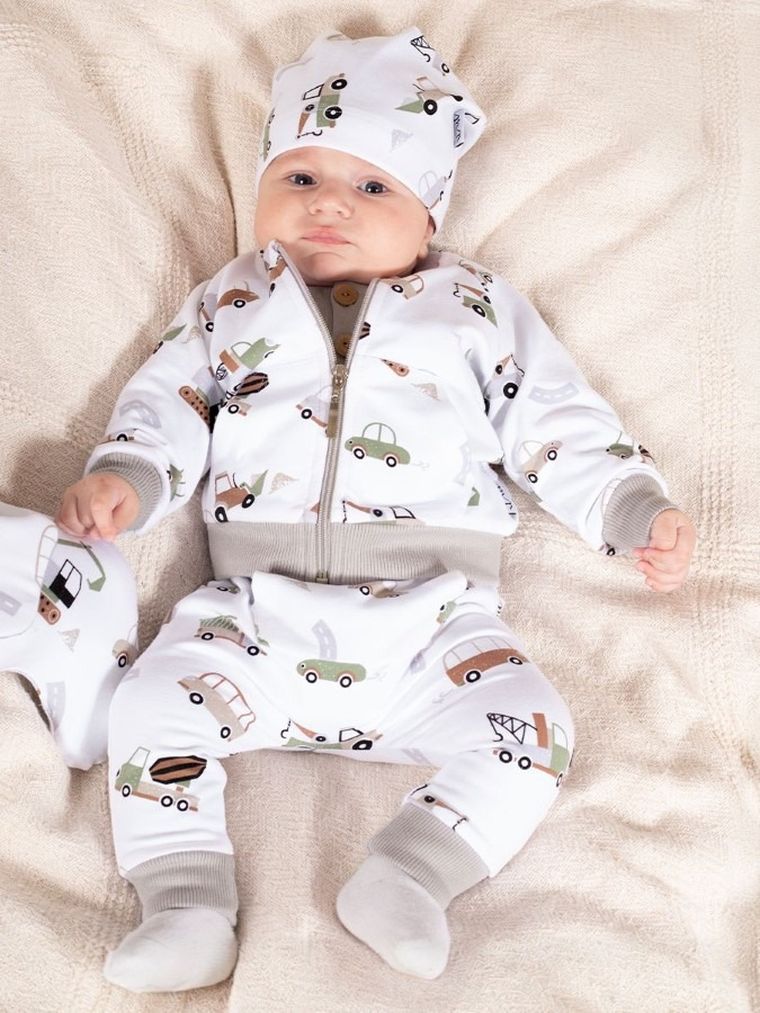 Spodnie dresowe chłopięce, białe, Nicol