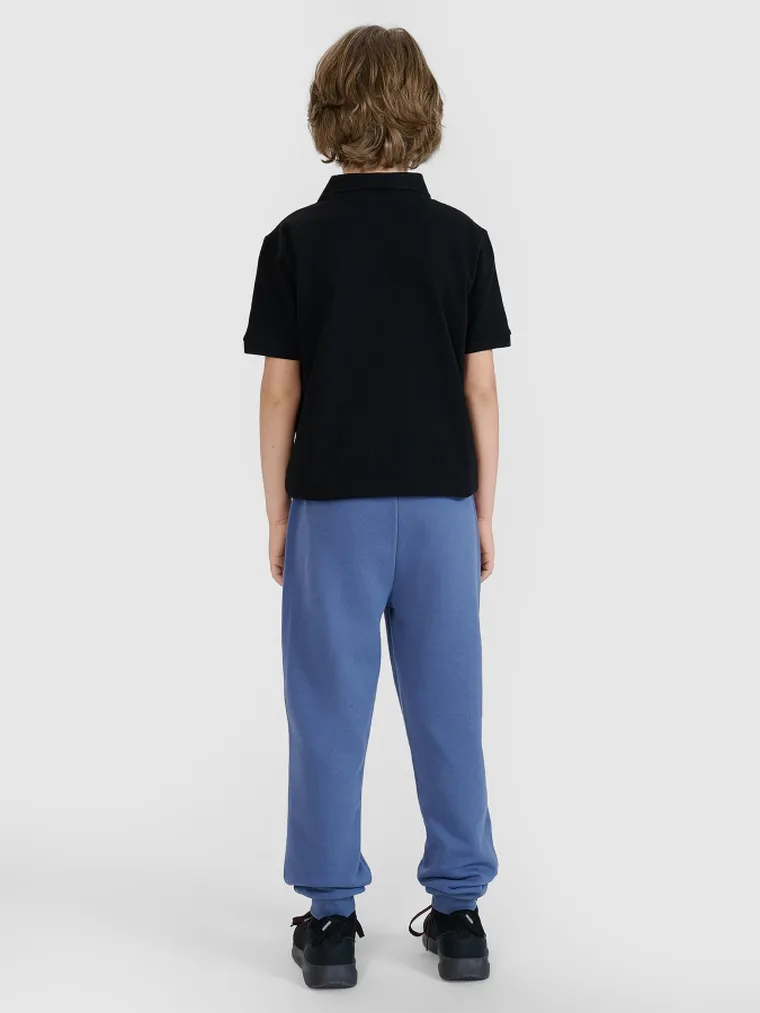 Spodnie dresowe chłopięce, jogger, niebieskie, 4F