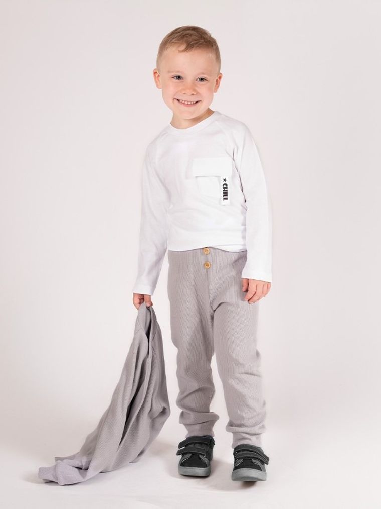 Spodnie dresowe chłopięce, szare, Nicol