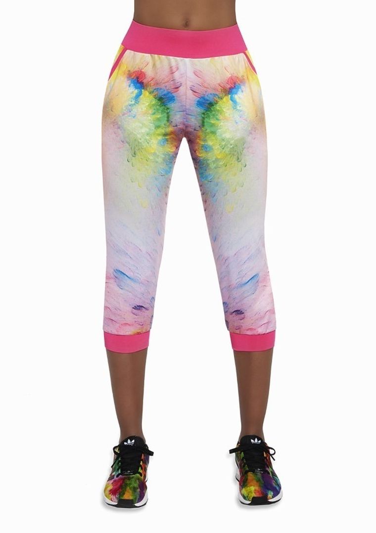 Spodnie dresowe damskie 3/4, mix, Bas Black