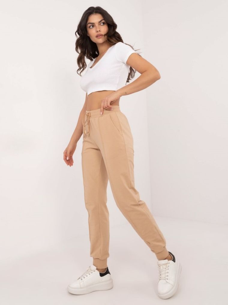 Spodnie dresowe damskie, beżowe, Calimera