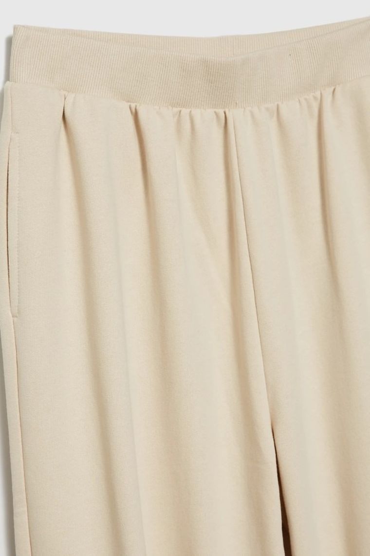 Spodnie dresowe damskie, beżowe, Moodo