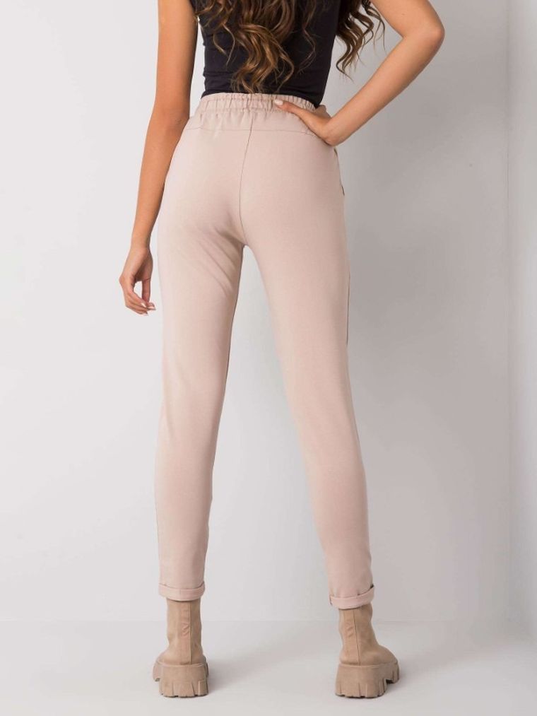 Spodnie dresowe damskie, beżowe, Relevance