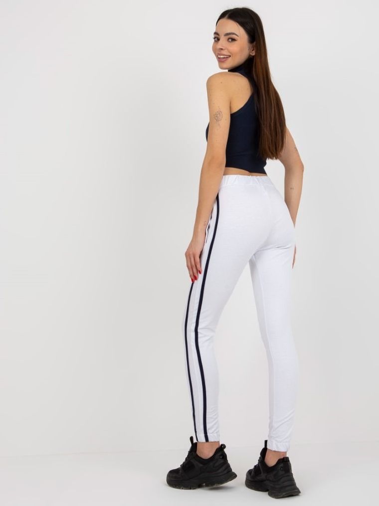 Spodnie dresowe damskie, białe, Rue Paris
