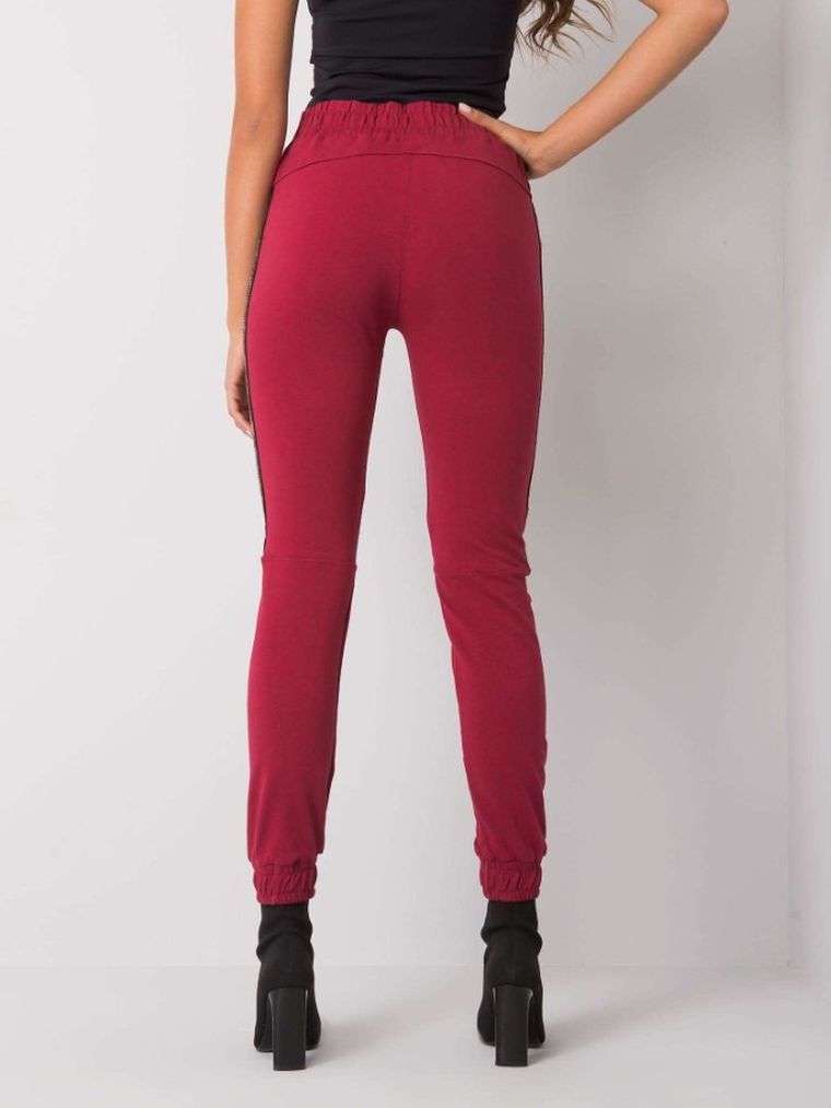 Spodnie dresowe damskie, bordowe, Relevance