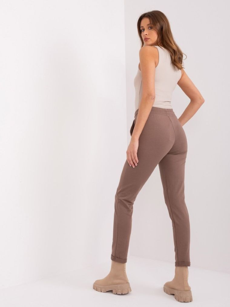 Spodnie dresowe damskie, brązowe, Relevance