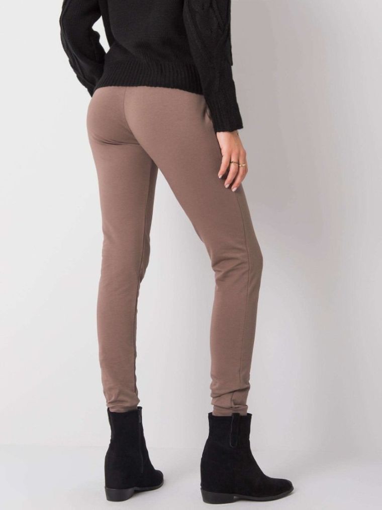 Spodnie dresowe damskie, brązowe, Relevance