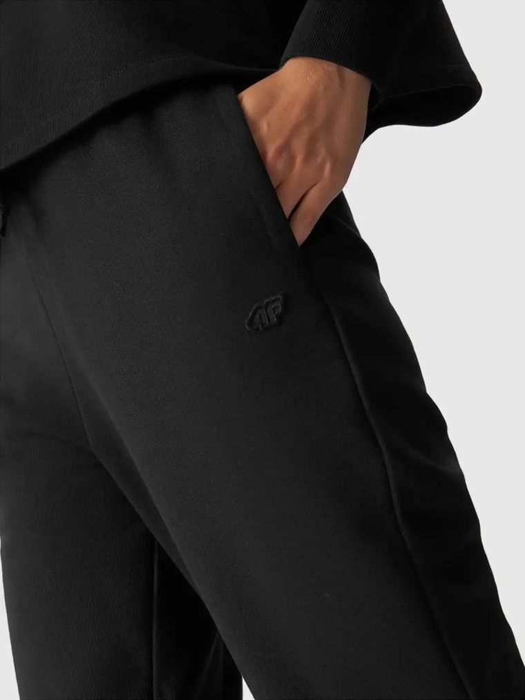 Spodnie dresowe damskie, czarne, 4F