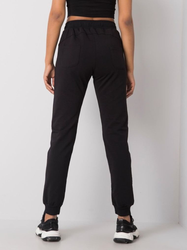 Spodnie dresowe damskie, czarne, Relevance