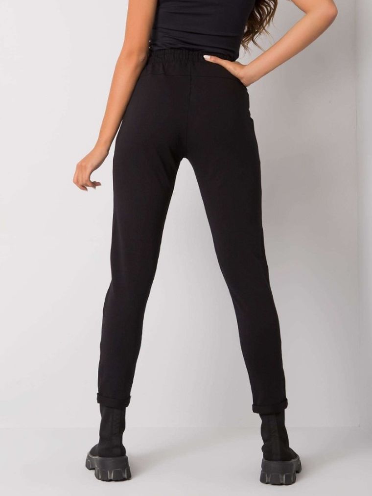 Spodnie dresowe damskie, czarne, Relevance