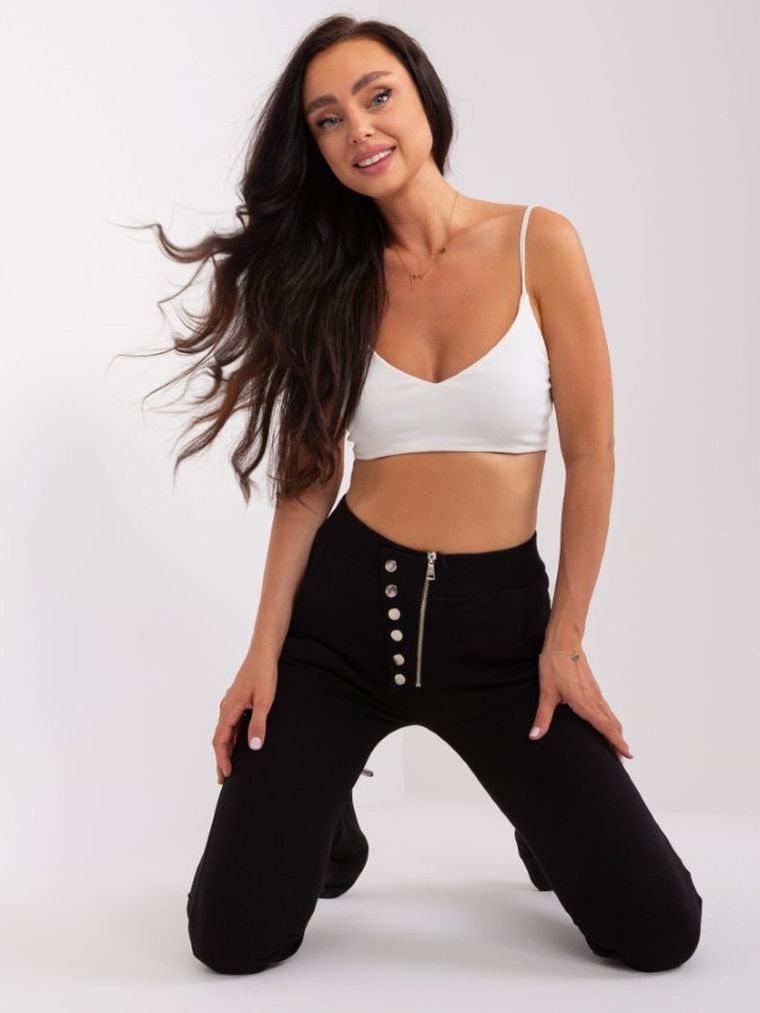 Spodnie dresowe damskie, czarne, Relevance