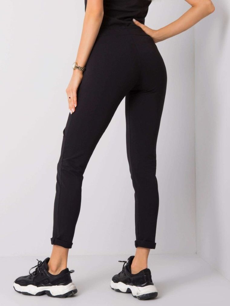 Spodnie dresowe damskie, czarne, Relevance