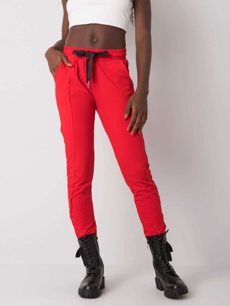 Spodnie dresowe damskie, czerwone, Relevance