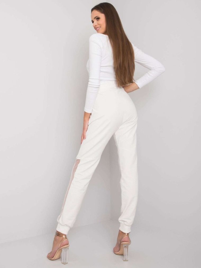 Spodnie dresowe damskie, ecru, Relevance