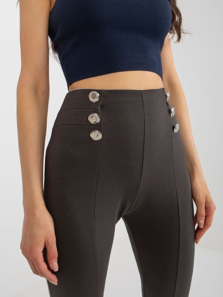 Spodnie dresowe damskie, khaki, Relevance