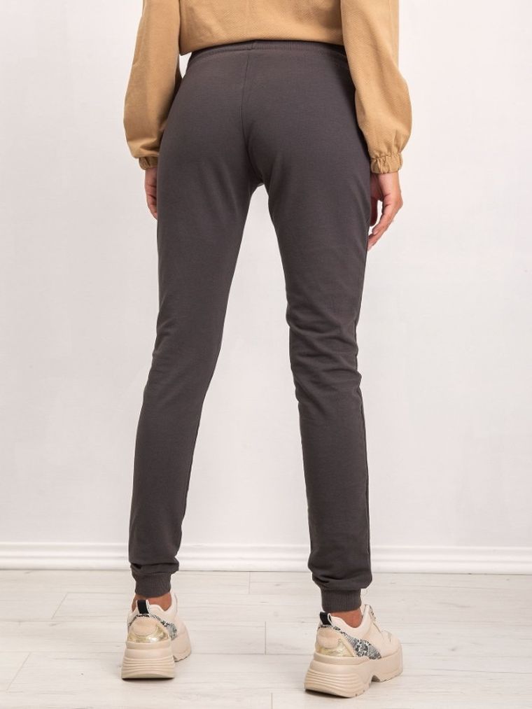 Spodnie dresowe damskie, khaki, Relevance