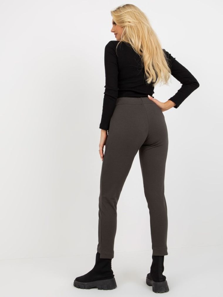 Spodnie dresowe damskie, khaki, Relevance