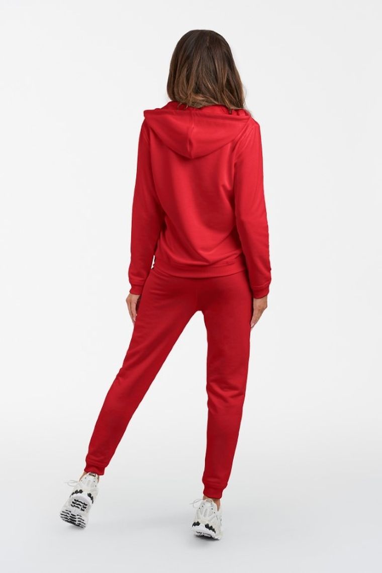 Spodnie dresowe damskie, plus size, czerwone, Roma, Italian Fashion