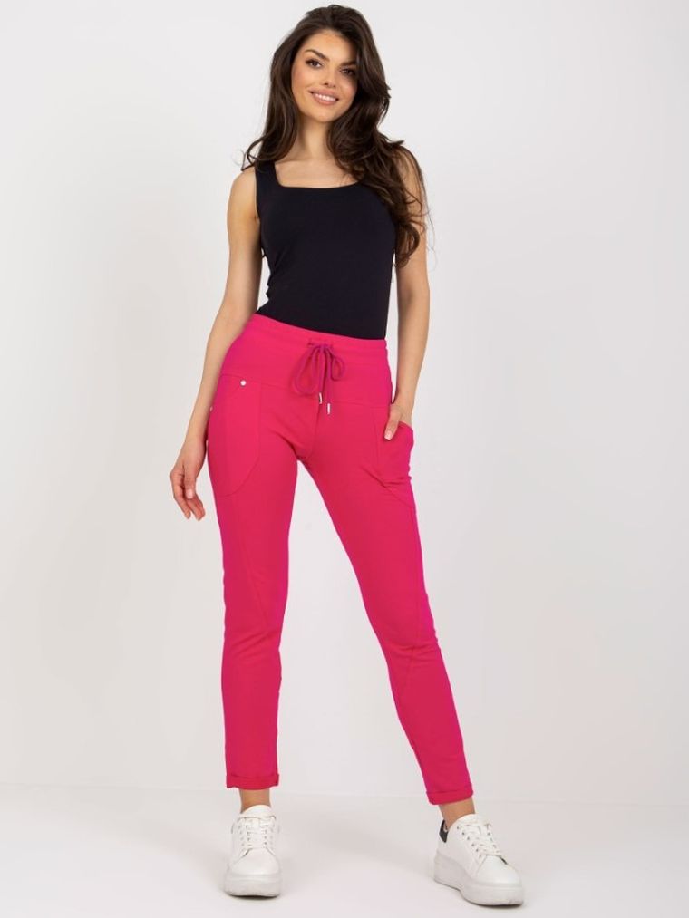 Spodnie dresowe damskie, różowe, Relevance