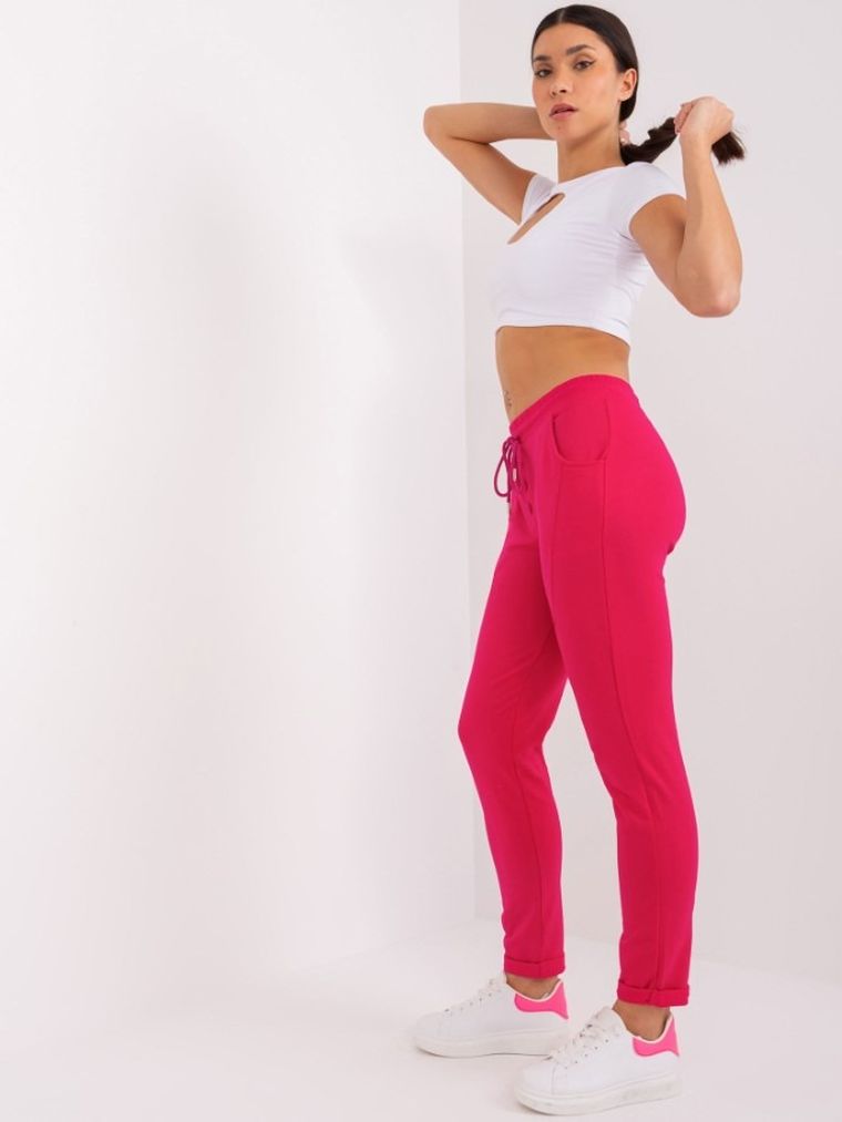 Spodnie dresowe damskie, różowe, Relevance