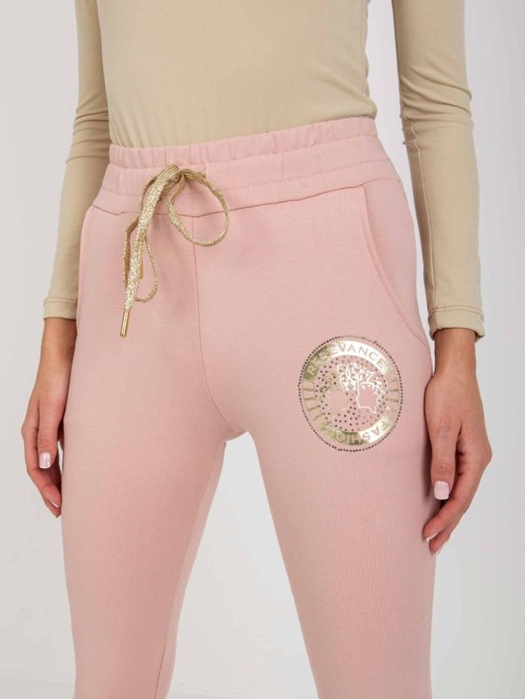 Spodnie dresowe damskie, różowe, Relevance