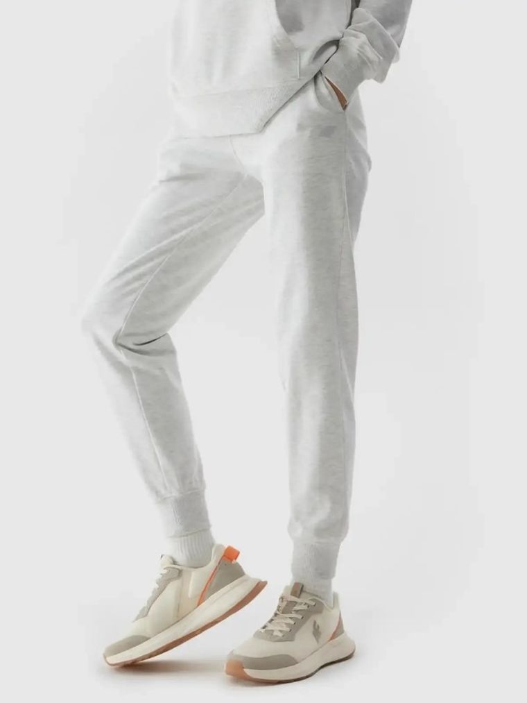 Spodnie dresowe damskie, szare, 4F