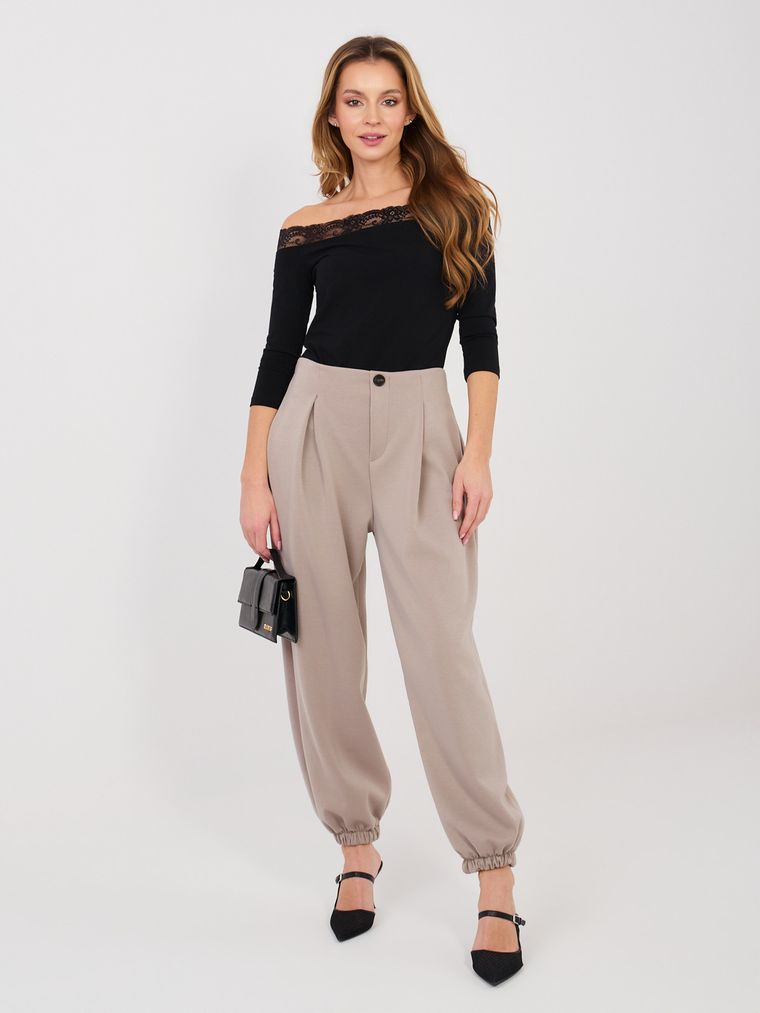 Spodnie dresowe damskie, szare, Italy Moda