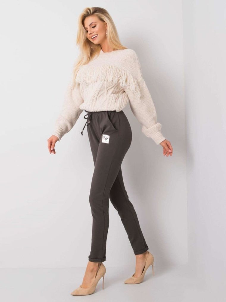 Spodnie dresowe damskie, szare, Relevance