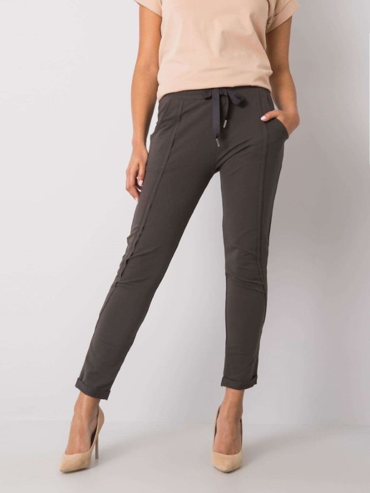 Spodnie dresowe damskie, szare, Relevance