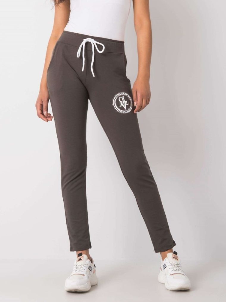Spodnie dresowe damskie, szare, Relevance