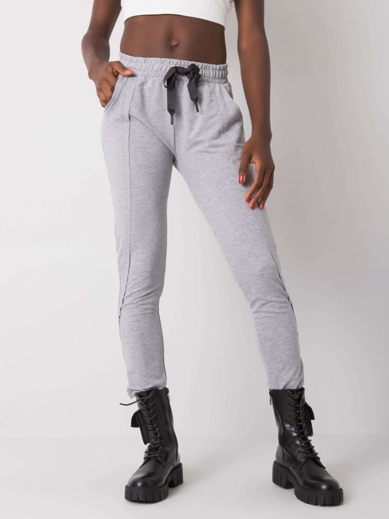Spodnie dresowe damskie, szare, Relevance