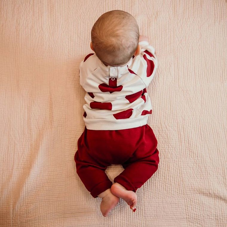 Spodnie dresowe dziecięce, bordowe, Eevi