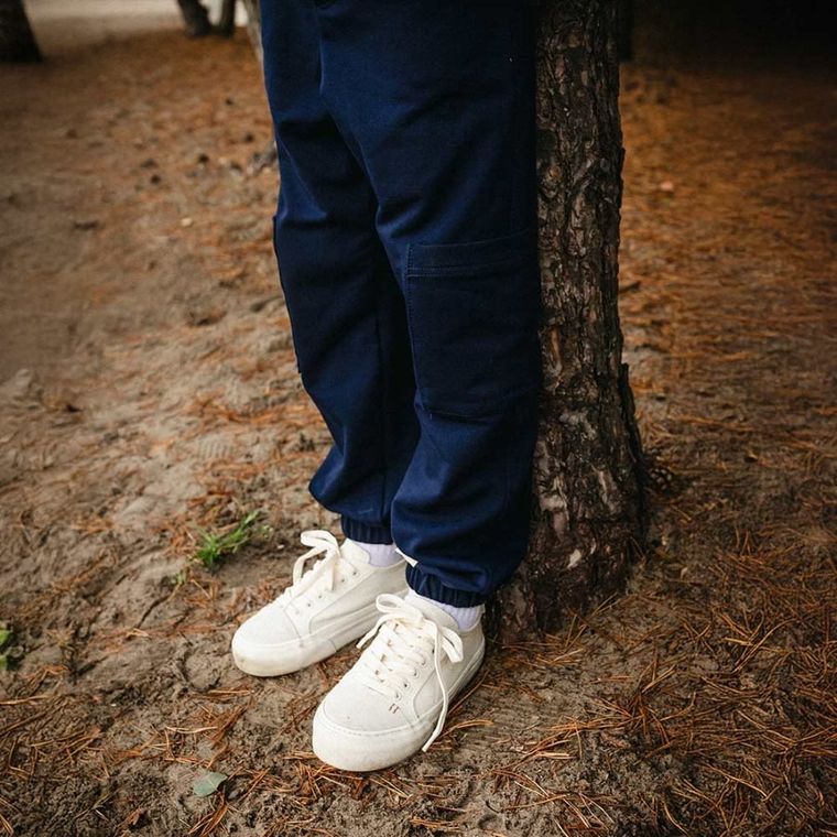 Spodnie dresowe dziecięce, granatowe, Eevi