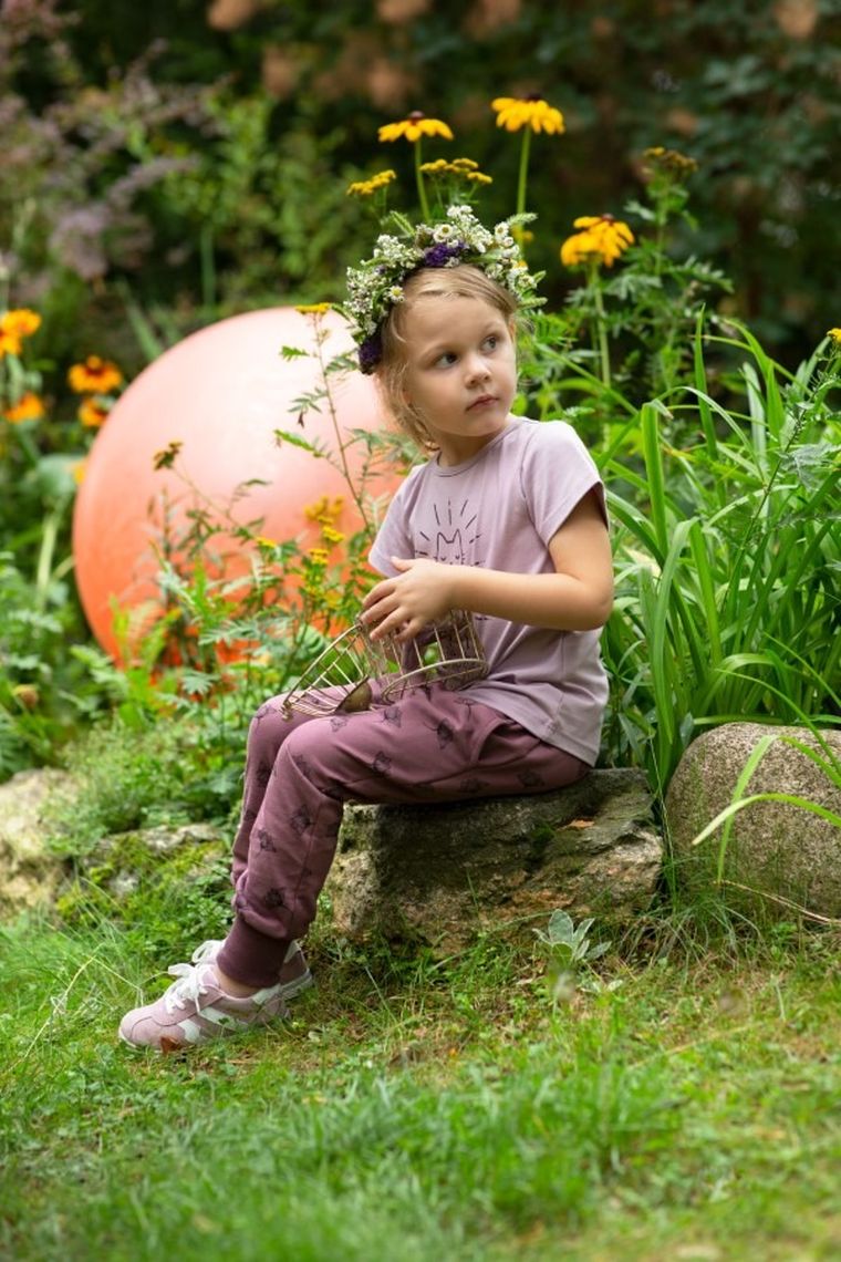 Spodnie dresowe dziewczęce, fioletowe, Pinokio