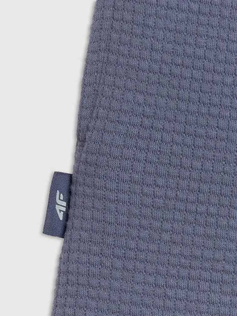 Spodnie dresowe dziewczęce, jogger, niebieskie, 4F