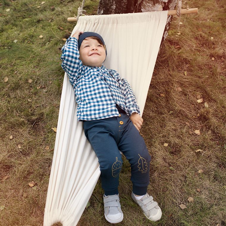 Spodnie dresowe niemowlęce, granatowe, Pinokio