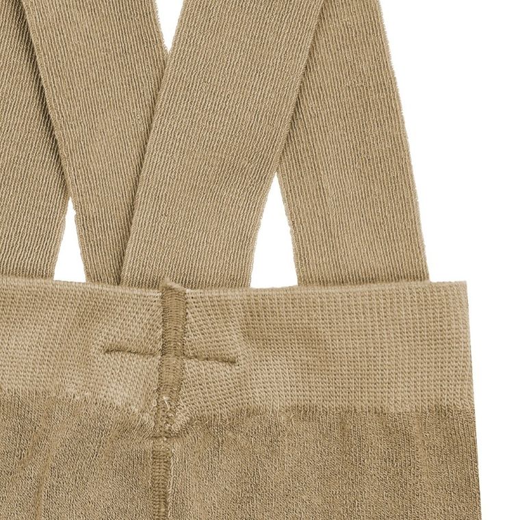 Spodnie dziecięce na szelkach, beżowe, Nicol