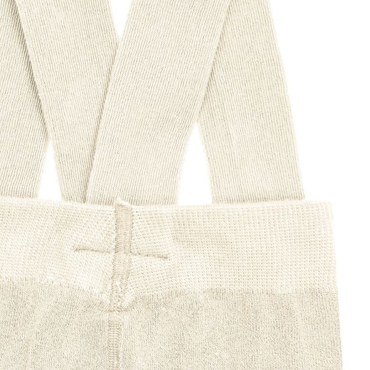 Spodnie dziecięce na szelkach, ecru, Nicol