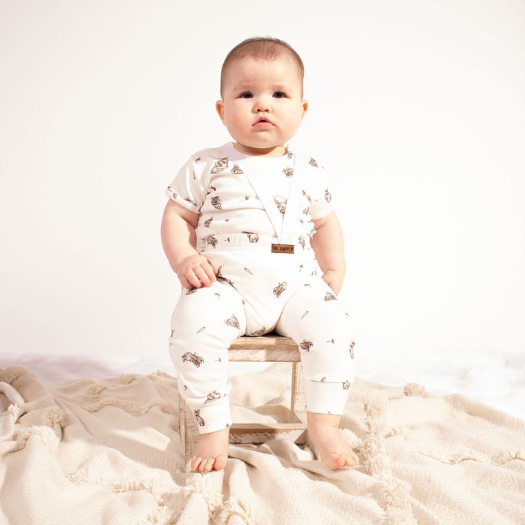 Spodnie dziewczęce na szelkach, beżowe, Nicol