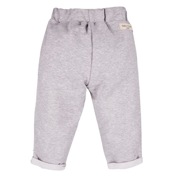 Spodnie dziewczęce, szare, falbanki, Eevi