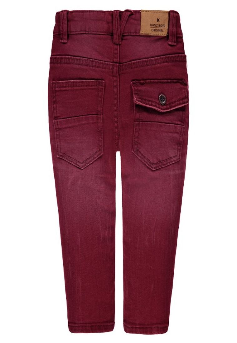 Spodnie jeansowe chłopięce, czerwone, Kanz